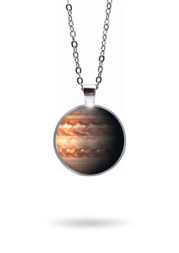 Colar Planeta Júpiter Realista Unissex
