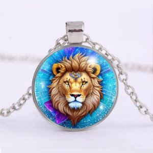 Colar Blue Lion Leão Decorado Unissex