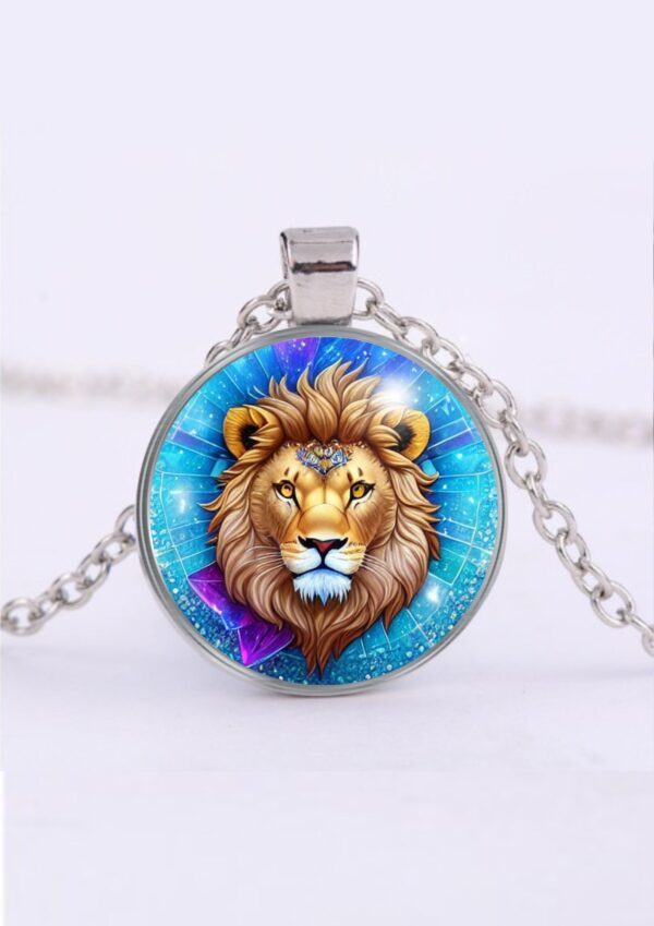 Colar Blue Lion Leão Decorado Unissex